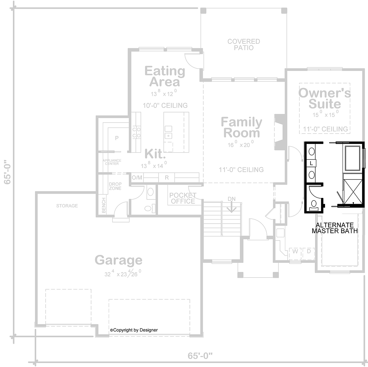 House Plan 81460 Alternate Level One