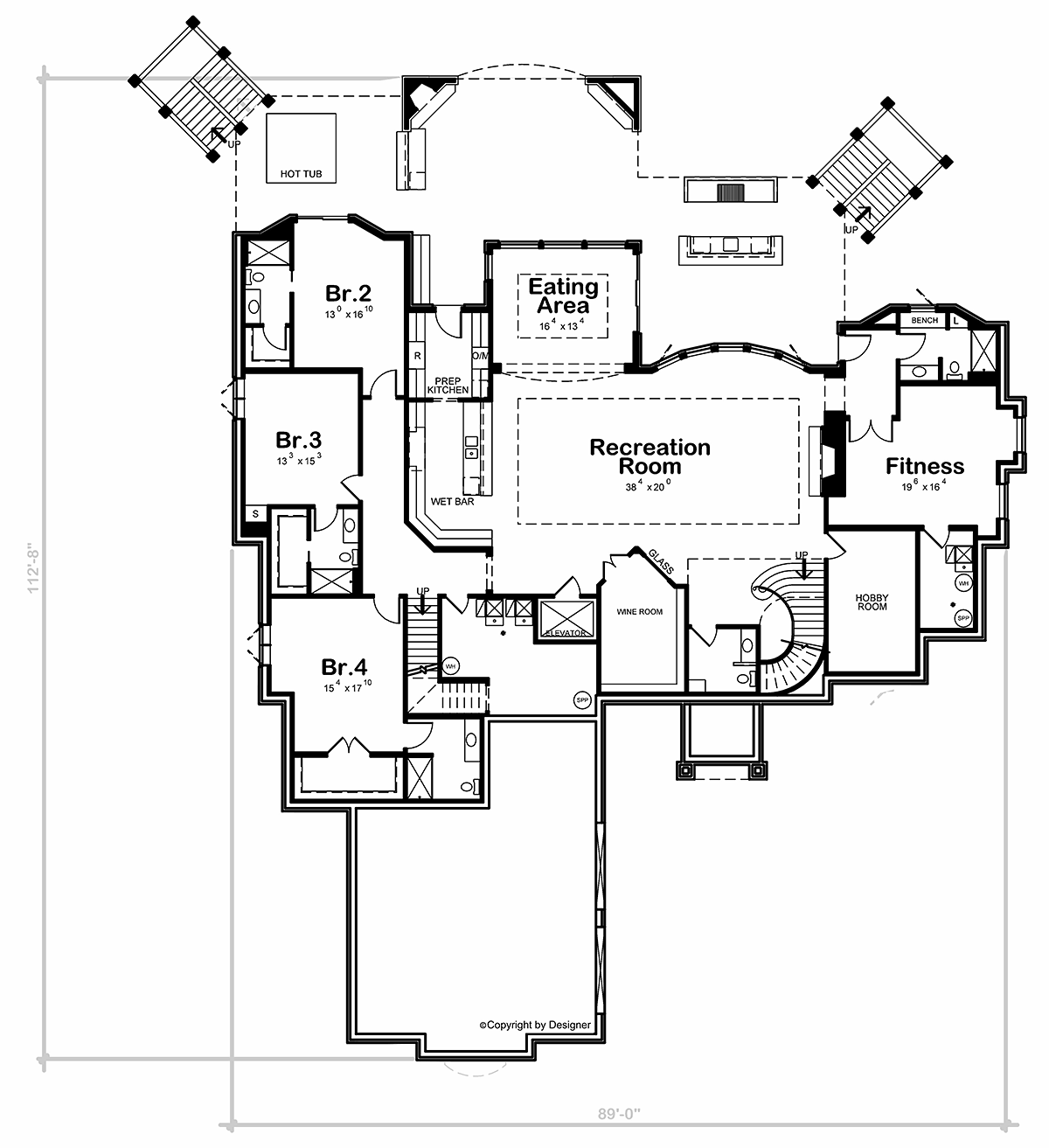 House Plan 81464 Lower Level