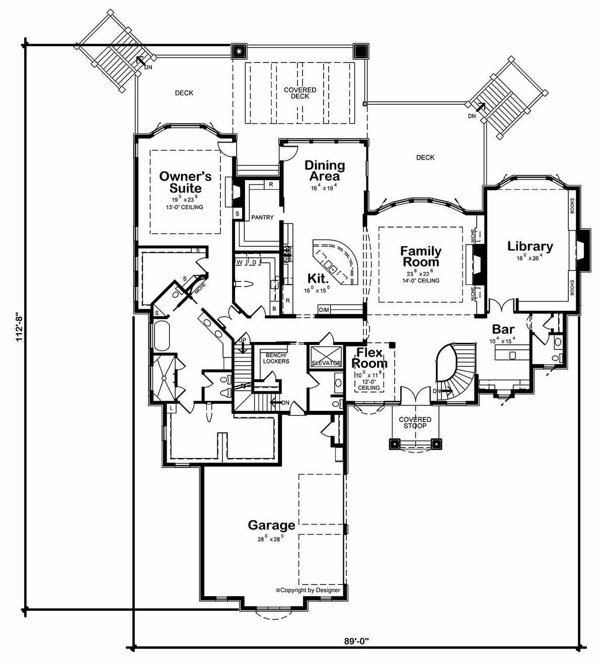 House Plan 81464 Level One
