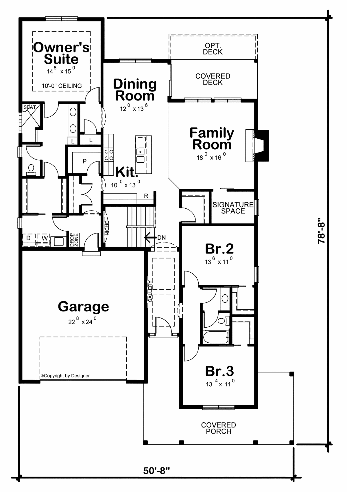 House Plan 81465 Level One