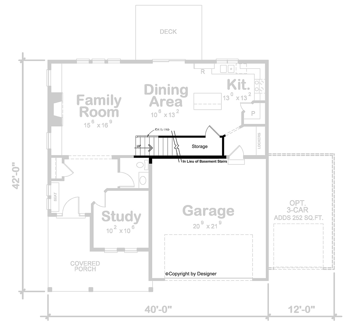 House Plan 81472 Alternate Level One