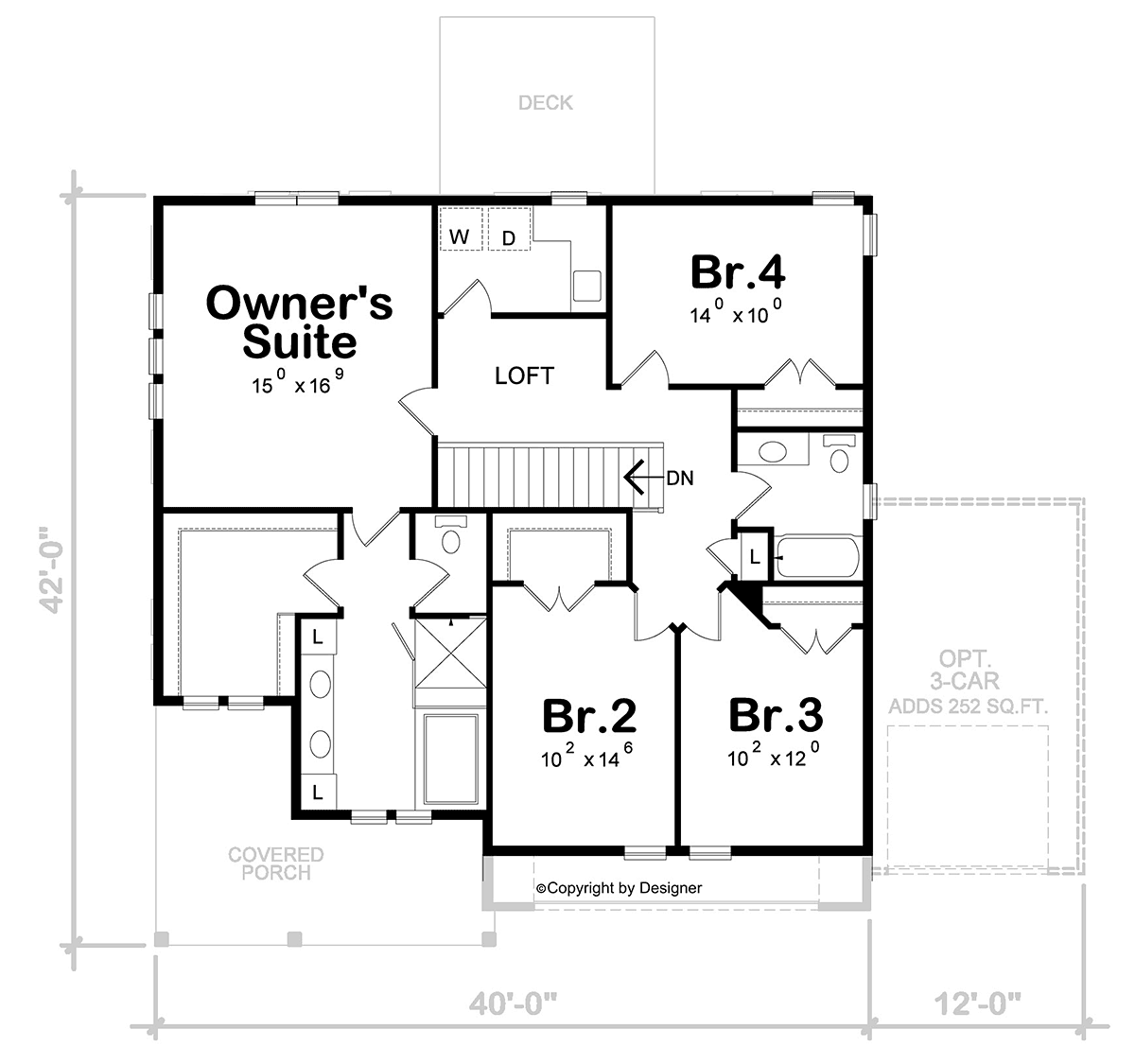 House Plan 81472 Level Two