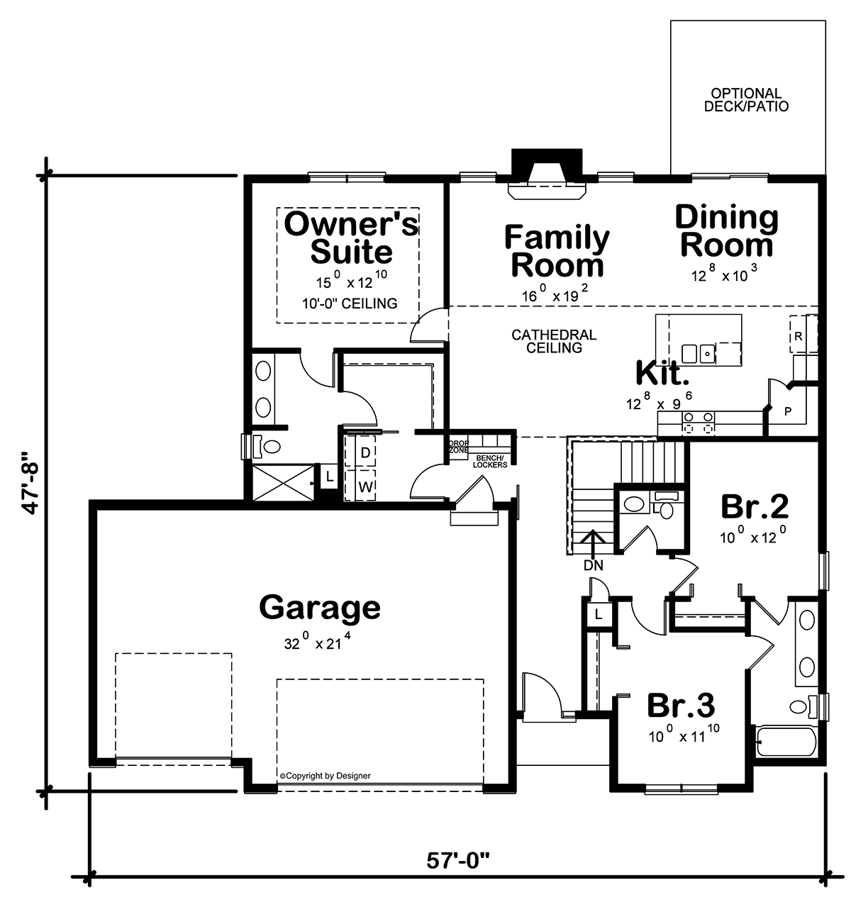 House Plan 81481 Level One