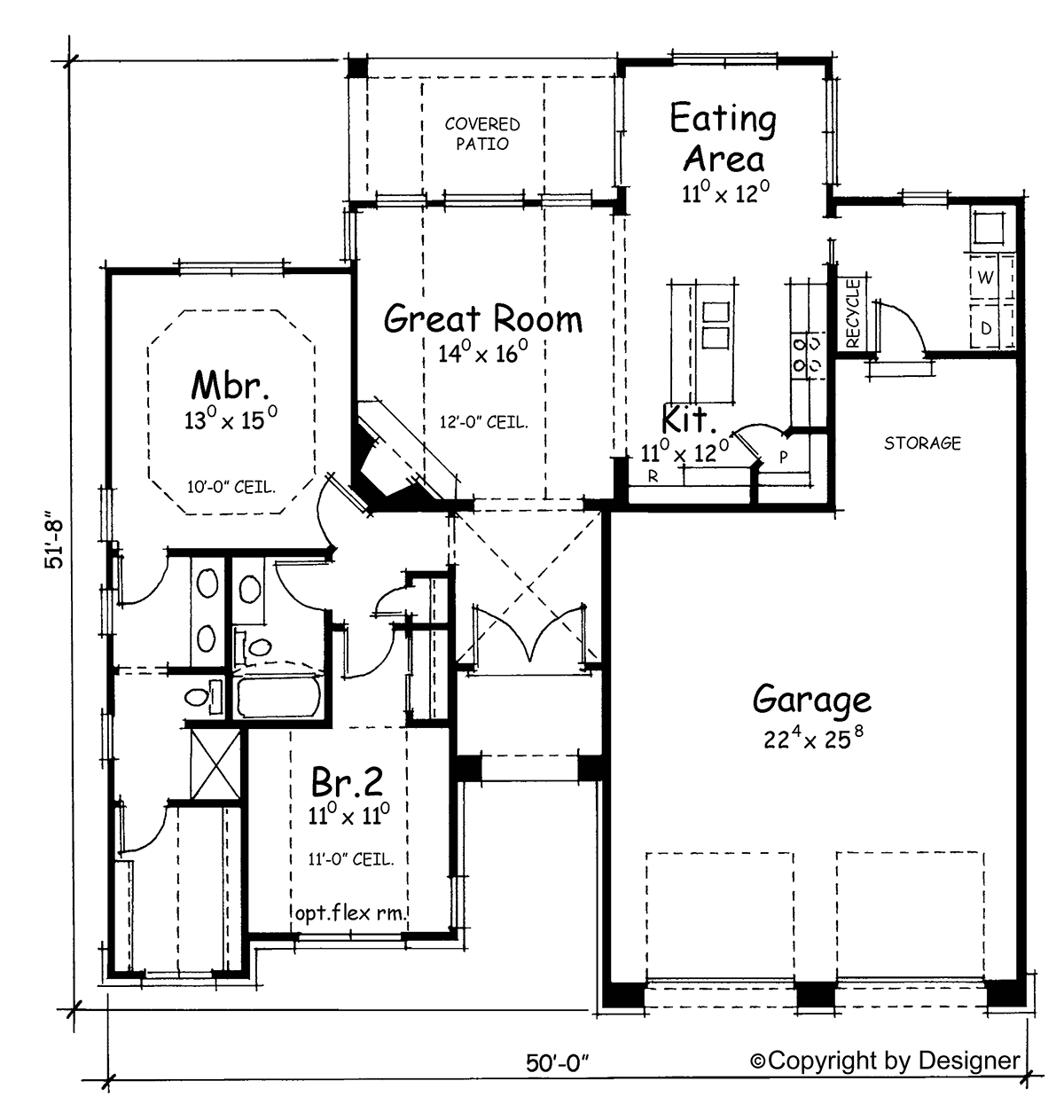 House Plan 81482 Level One