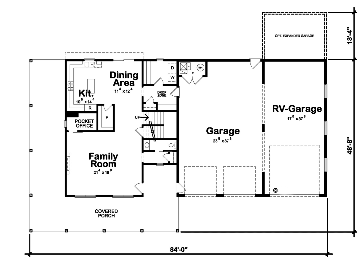 House Plan 81485 Level One