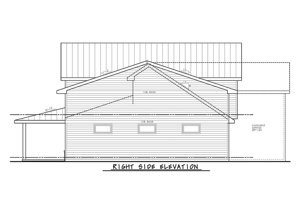 Barndominium, Farmhouse Plan with 2042 Sq. Ft., 3 Bedrooms, 3 Bathrooms, 3 Car Garage Picture 4