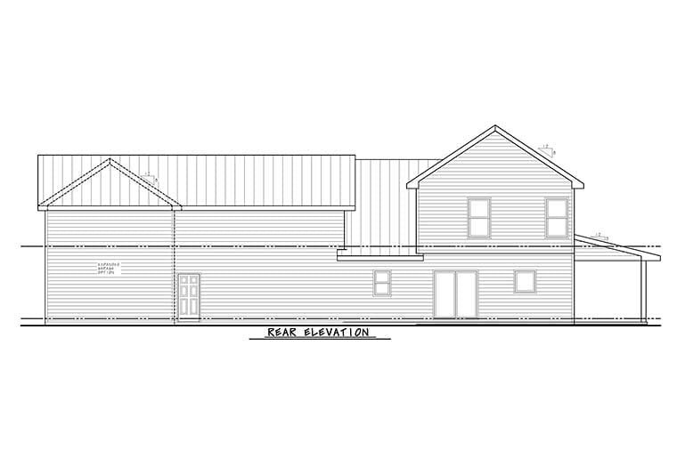Barndominium, Farmhouse Plan with 2042 Sq. Ft., 3 Bedrooms, 3 Bathrooms, 3 Car Garage Picture 6