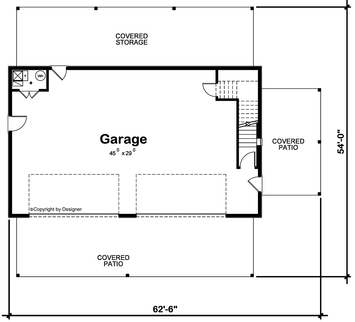 Garage-Living Plan 81488 Level One