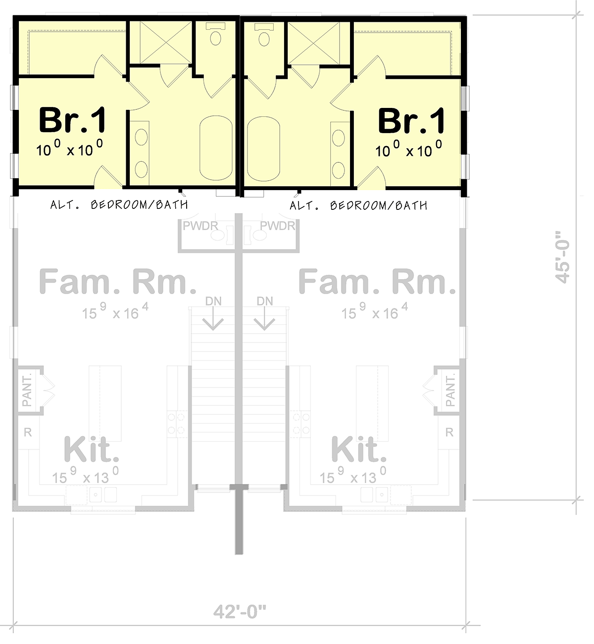 Multi-Family Plan 81495 Alternate Level Two