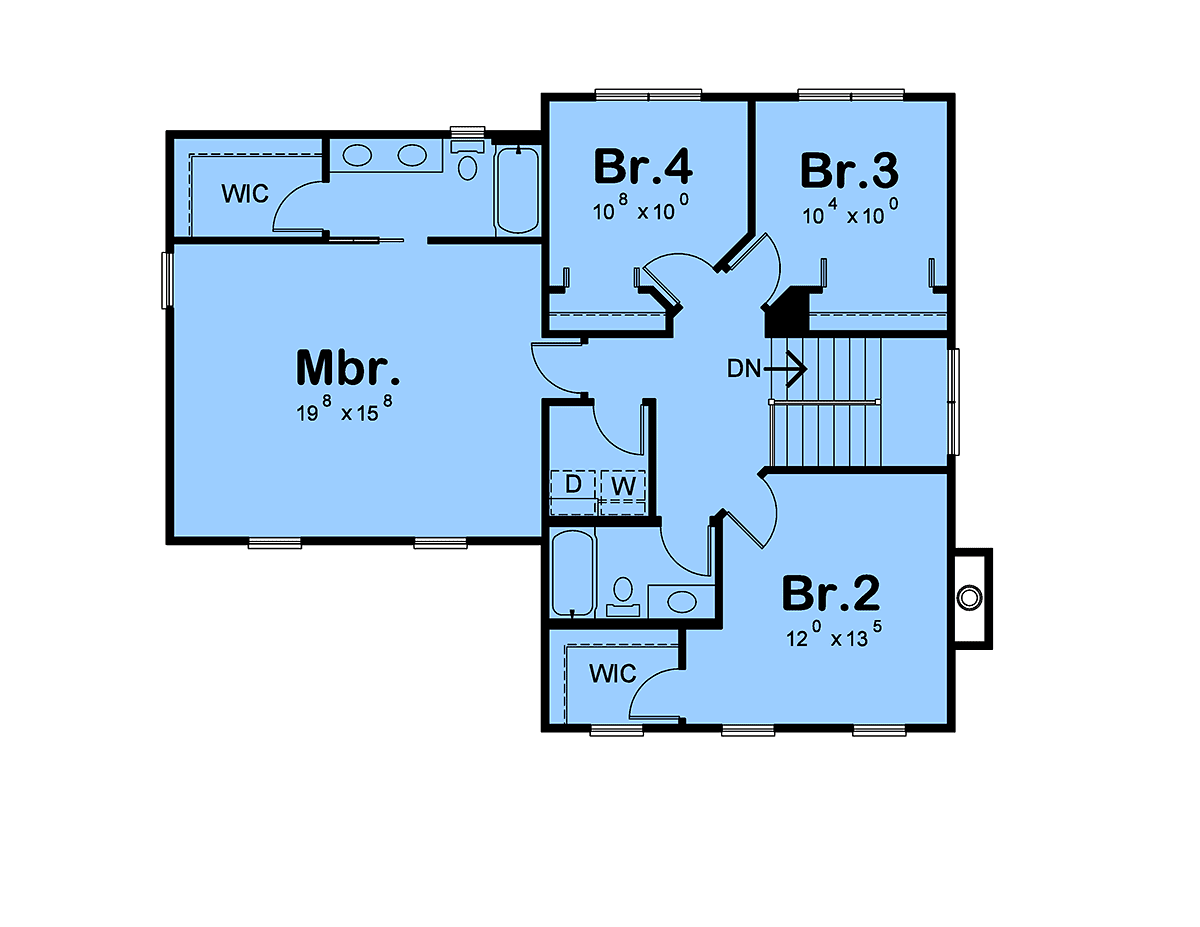House Plan 81496 Level Two