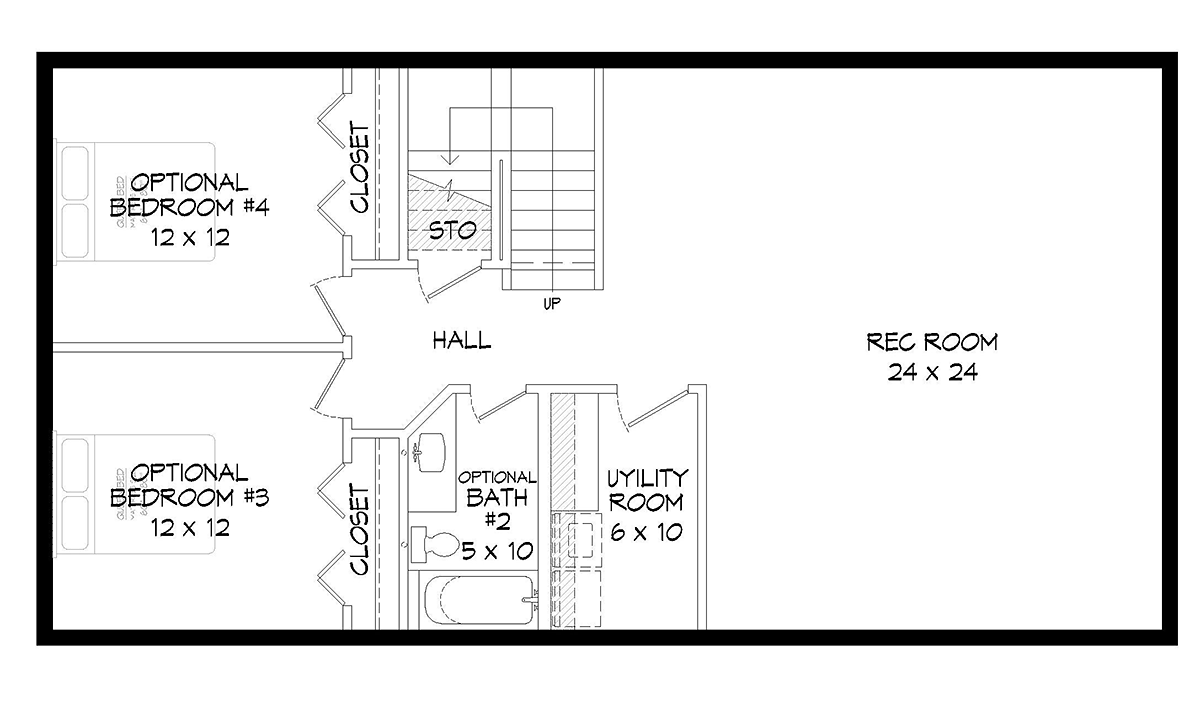House Plan 81501 Lower Level