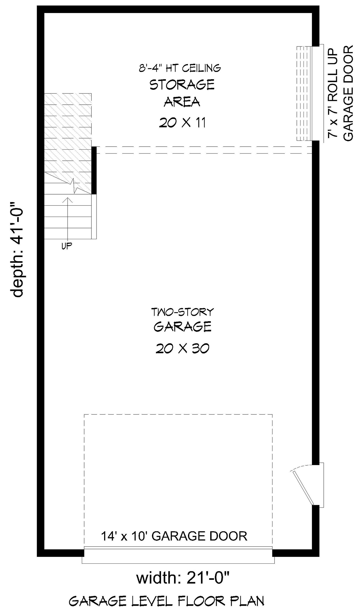 Garage Plan 81503 - 1 Car Garage Level One