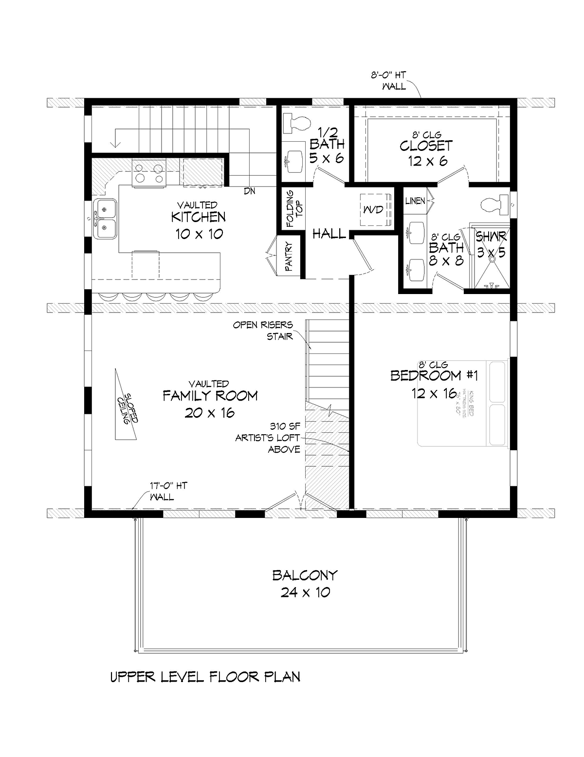 Garage-Living Plan 81504 Level Two