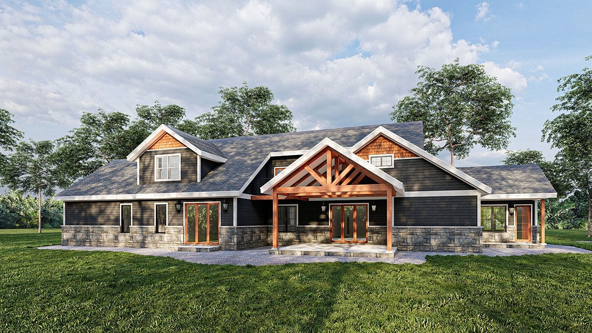 House Plan 81507 Rear Elevation