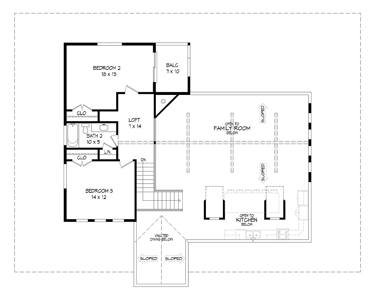 House Plan 81508 Level Two