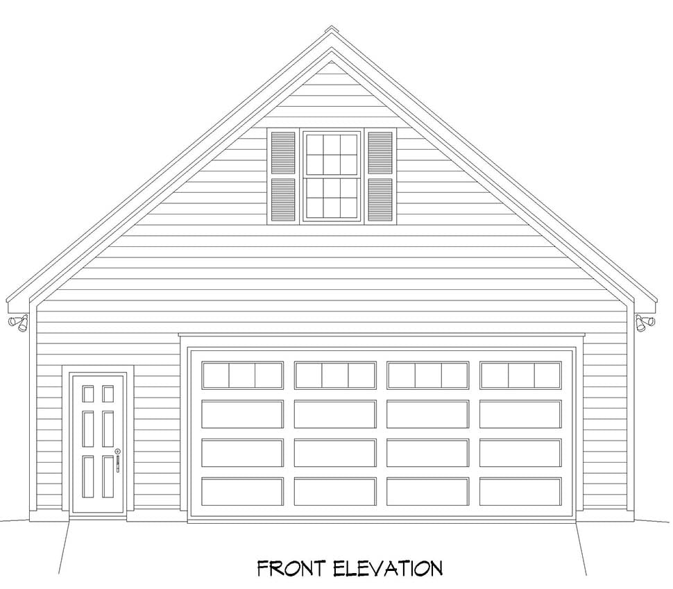 Traditional Plan with 554 Sq. Ft., 2 Car Garage Picture 4