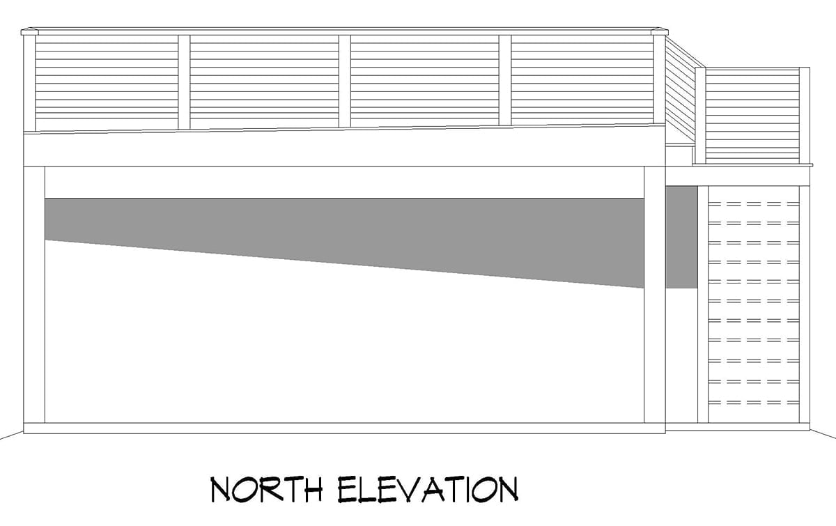 Garage Plan 81526 - 2 Car Garage Rear Elevation