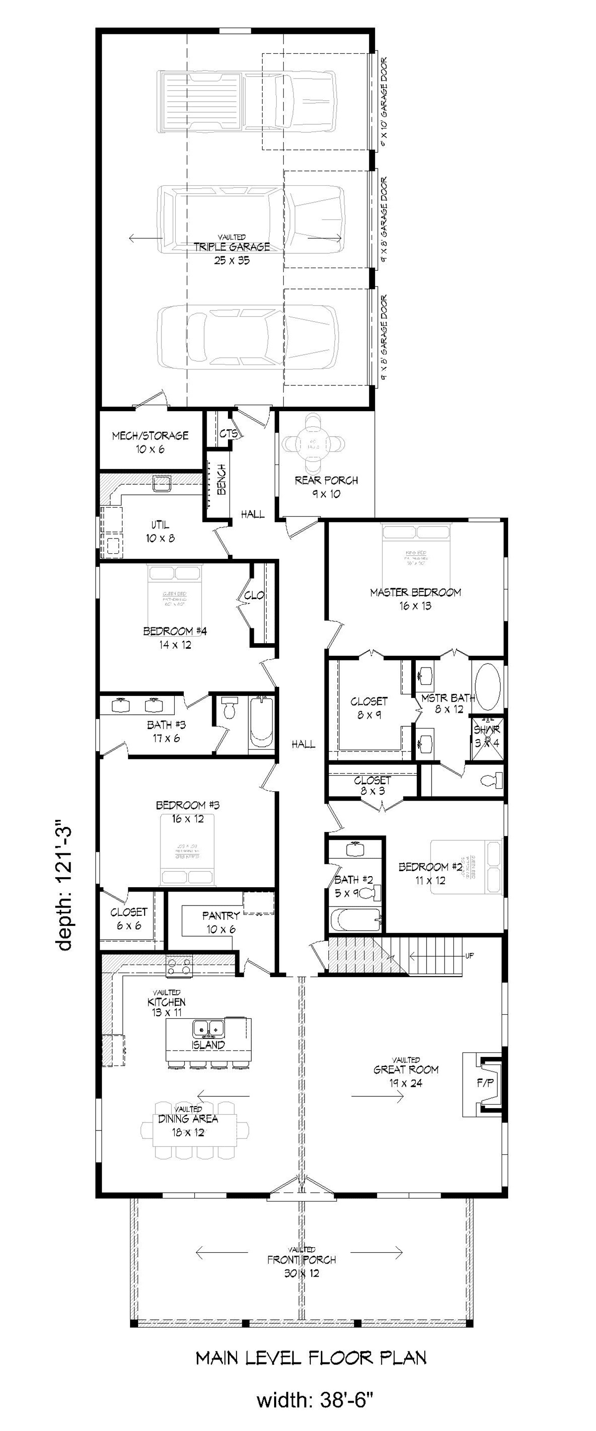 House Plan 81527 Level One