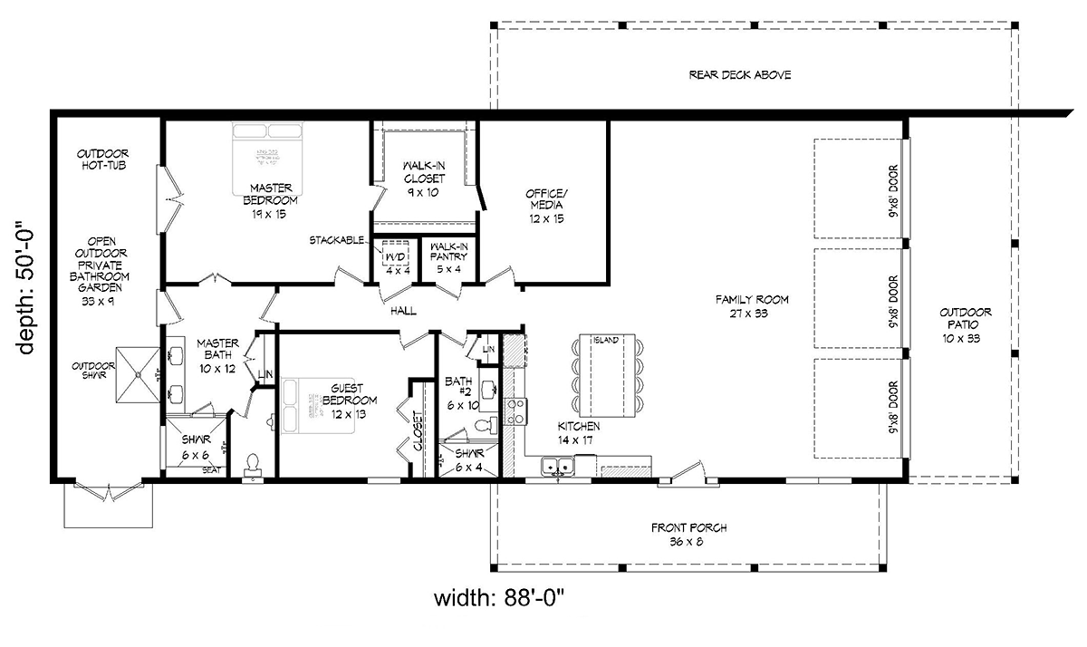 House Plan 81528 Lower Level