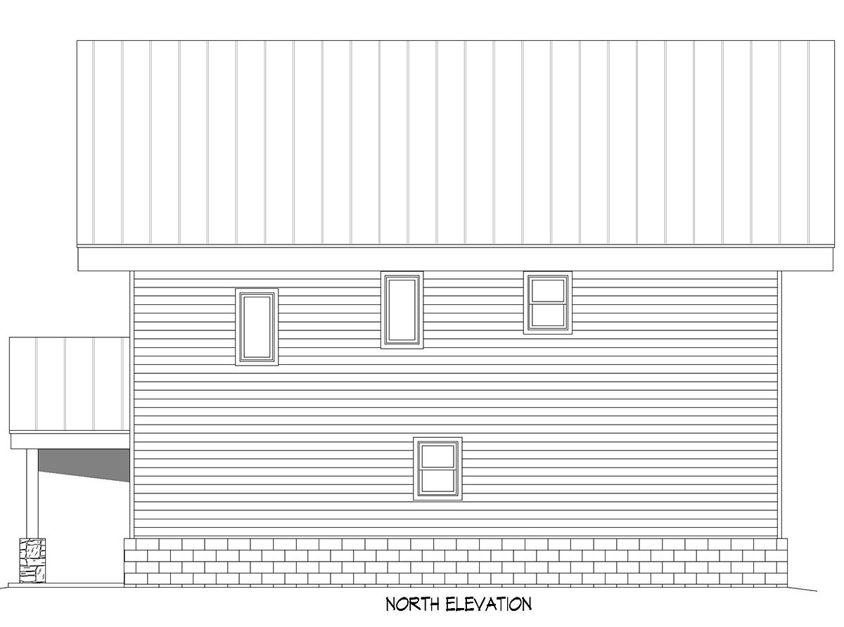 House Plan 81529 Rear Elevation