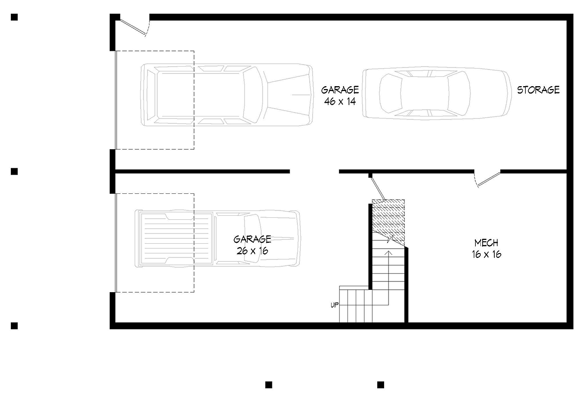 House Plan 81534 Lower Level