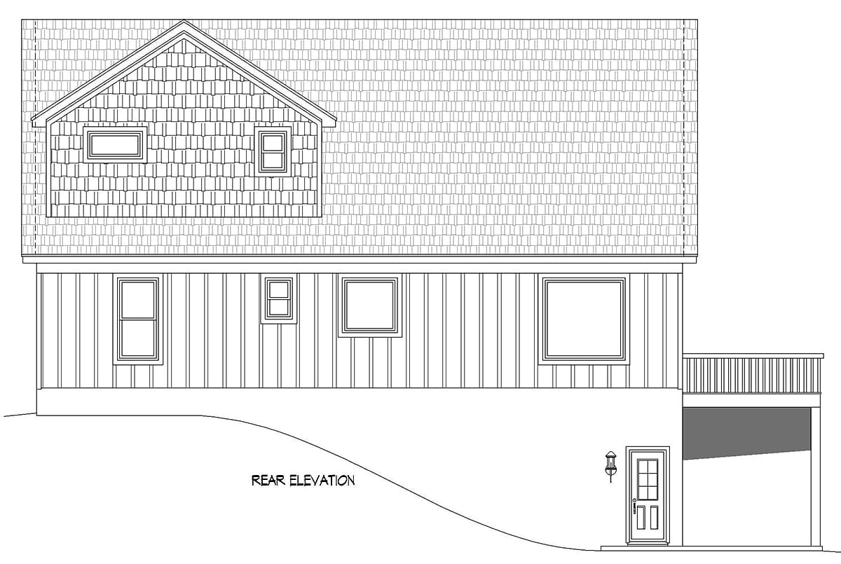 House Plan 81534 Rear Elevation