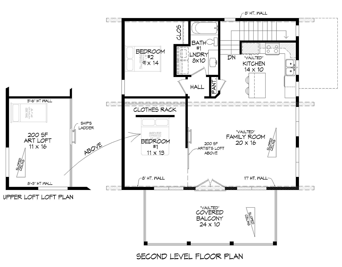 House Plan 81541 Level Two