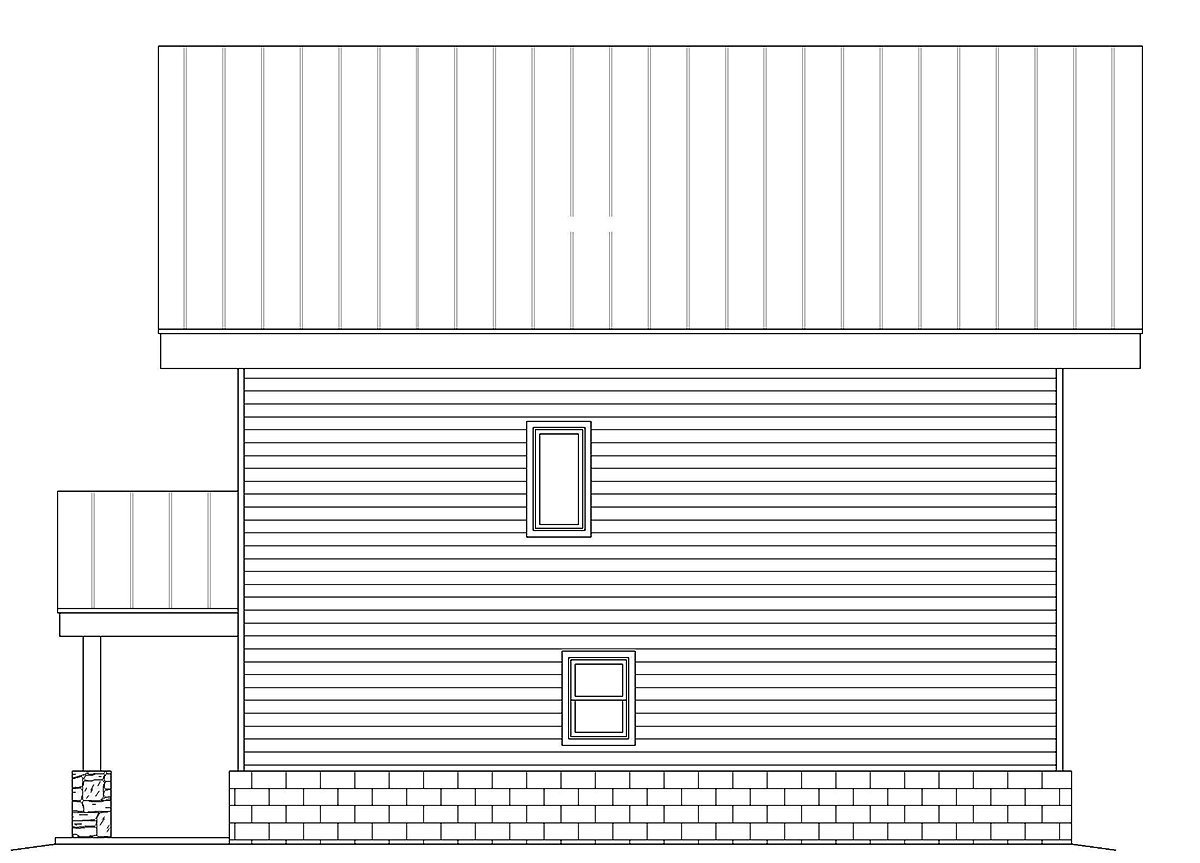 House Plan 81541 Rear Elevation