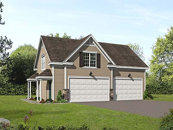 Garage-Living Plan 81547