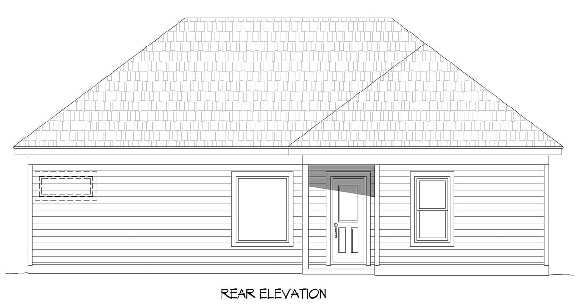 House Plan 81548 Rear Elevation