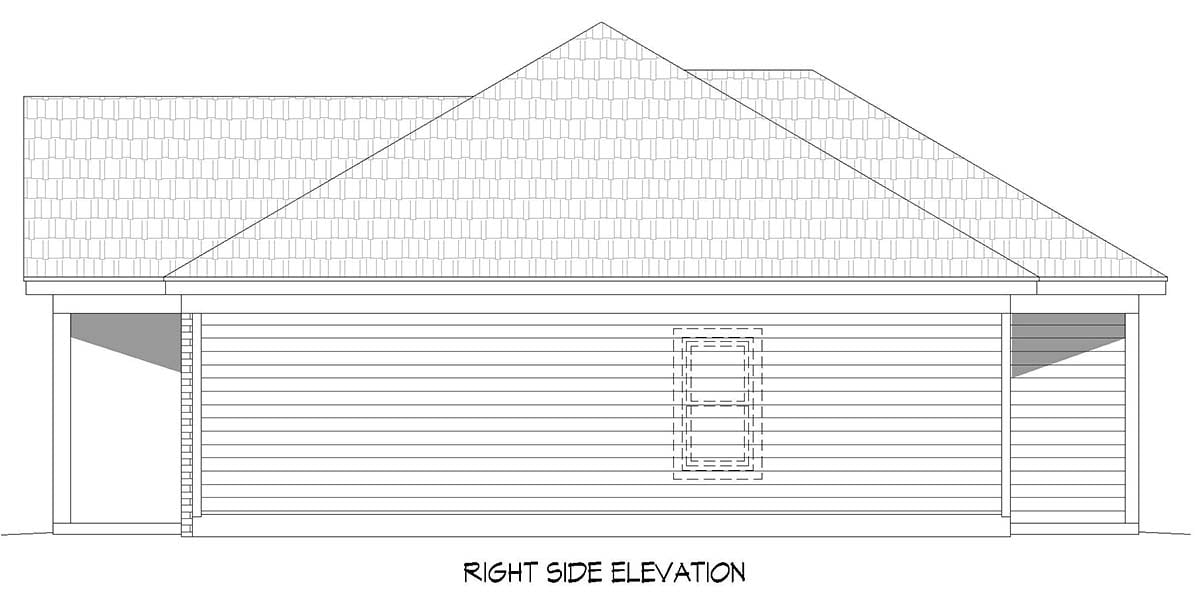 Traditional Plan with 1251 Sq. Ft., 3 Bedrooms, 2 Bathrooms, 2 Car Garage Picture 2