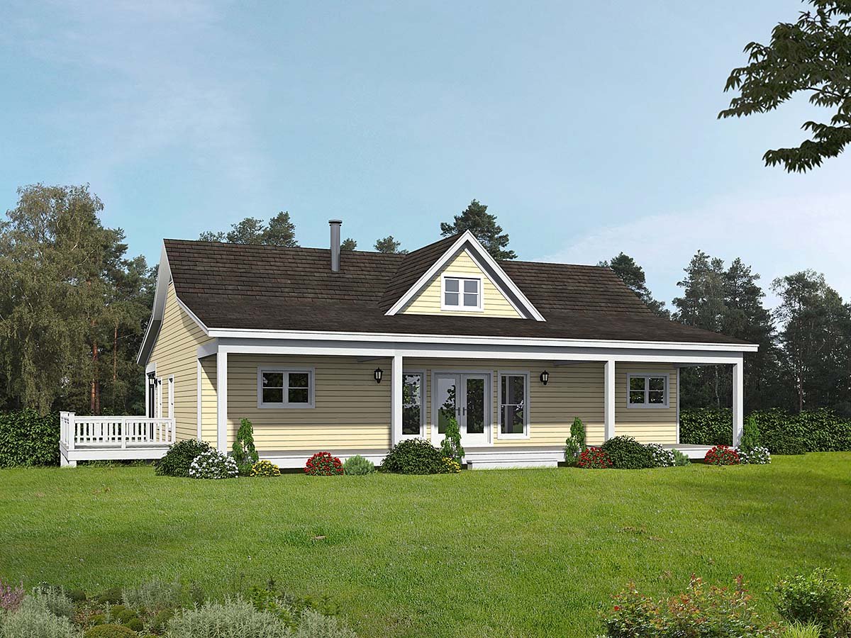 Country, Farmhouse, Ranch, Traditional Plan with 1500 Sq. Ft., 2 Bedrooms, 2 Bathrooms Elevation