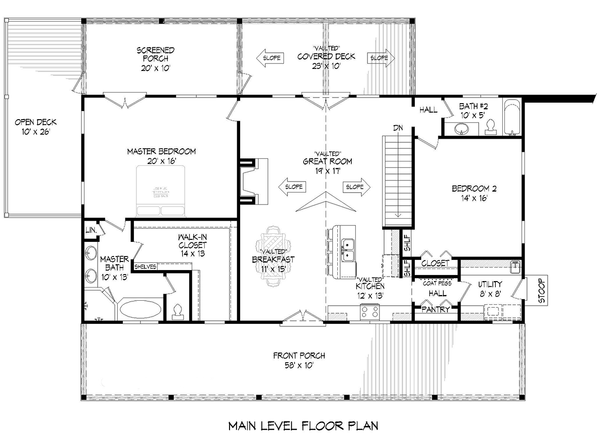 House Plan 81558 Level One