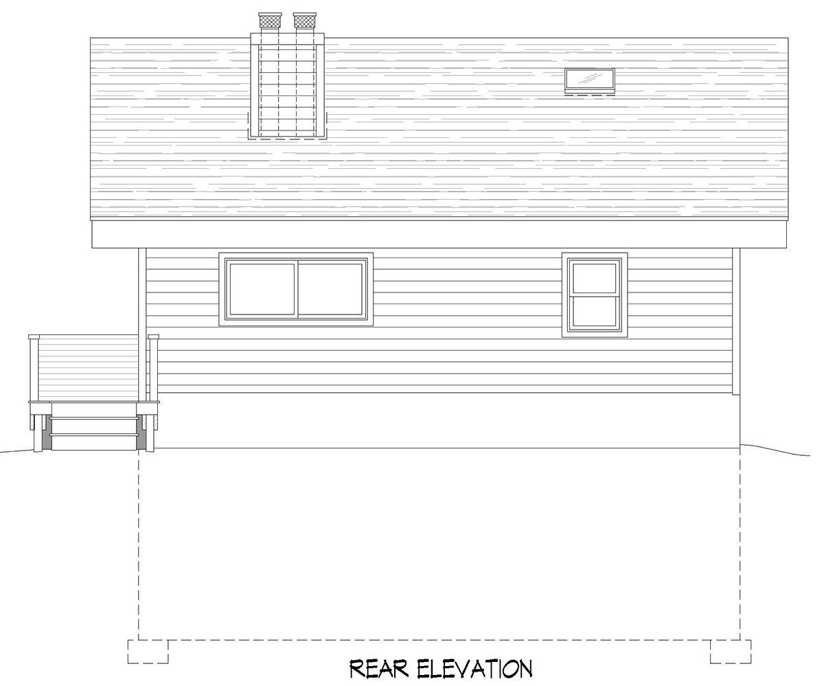 House Plan 81565 Rear Elevation