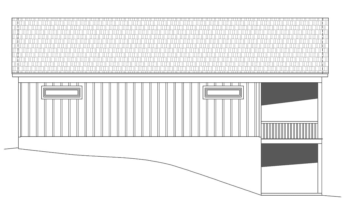 House Plan 81577 Rear Elevation