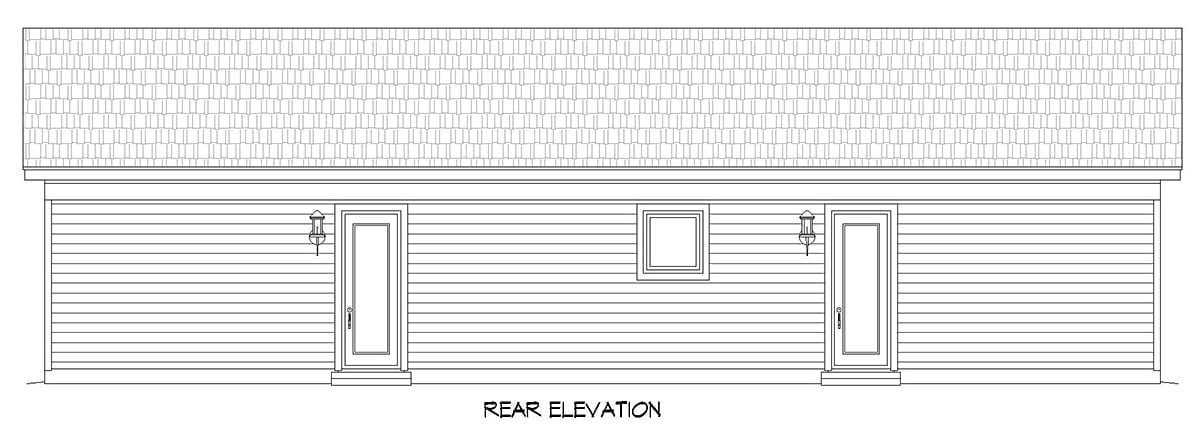 House Plan 81582 Rear Elevation