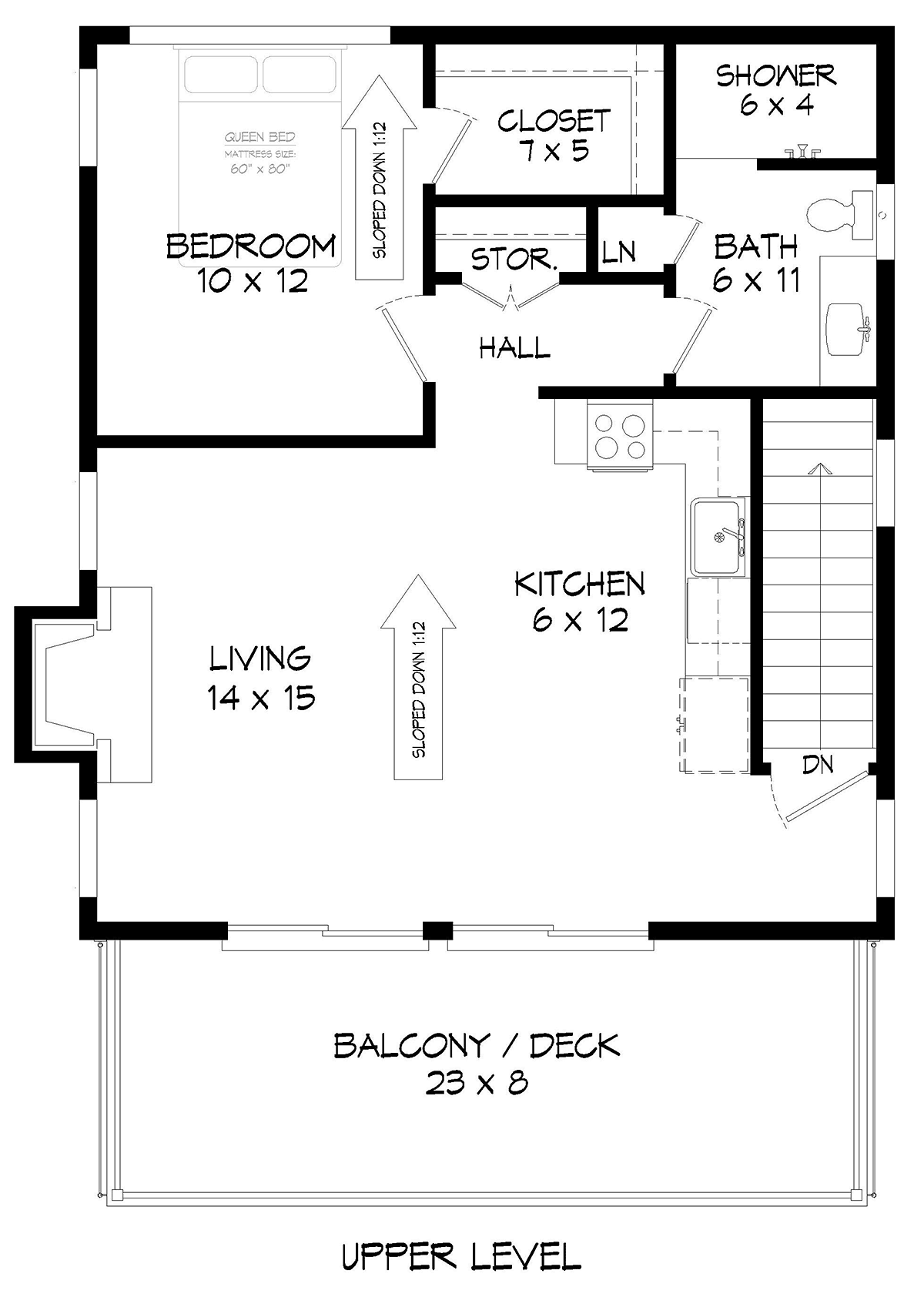 Garage-Living Plan 81583 Level Two