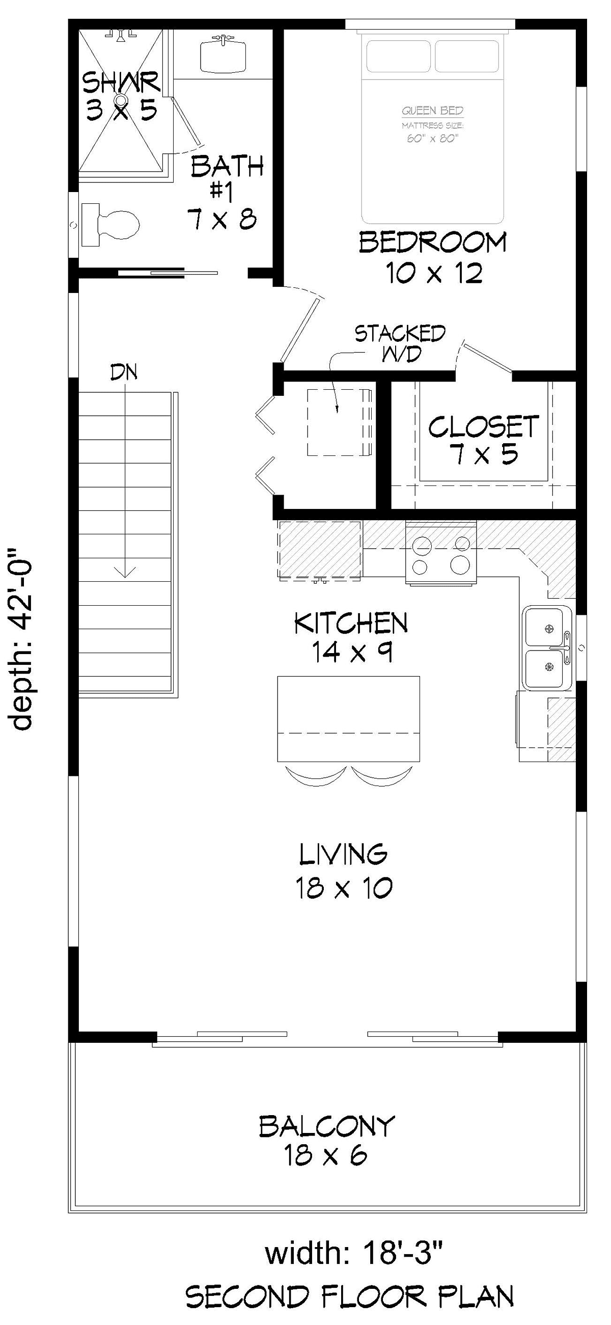 Garage-Living Plan 81584 Level Two