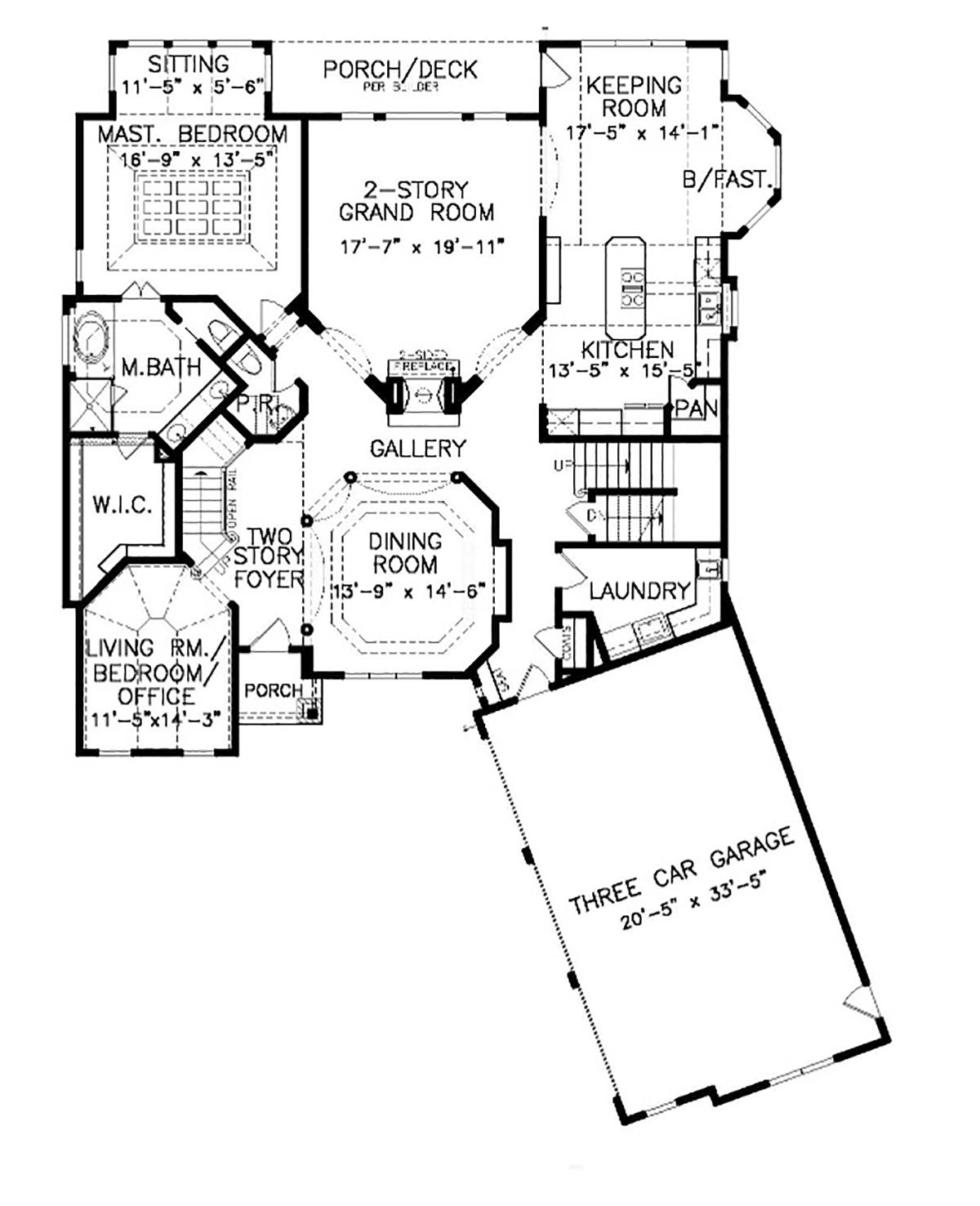 House Plan 81612 Level One