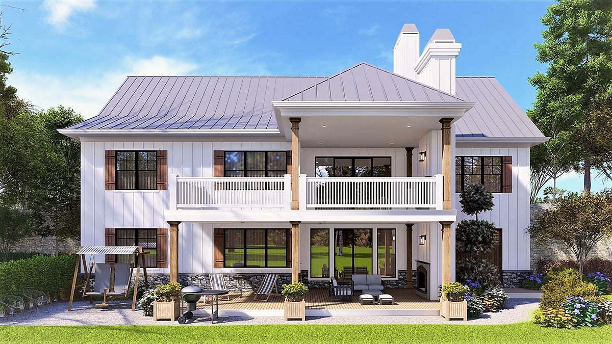 House Plan 81621 Rear Elevation