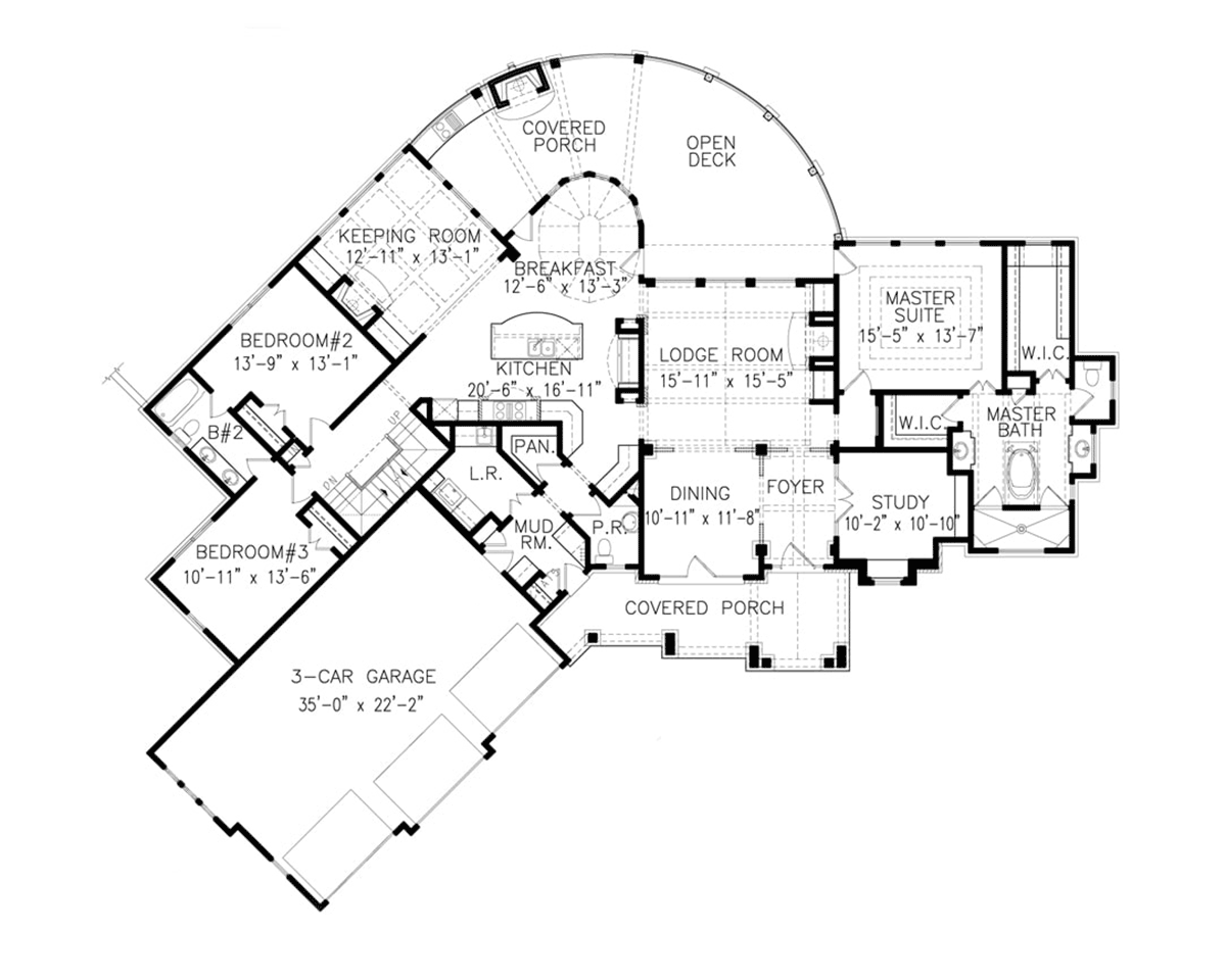 House Plan 81626 Level One