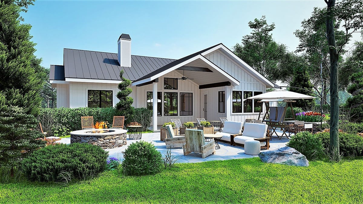House Plan 81631 Rear Elevation