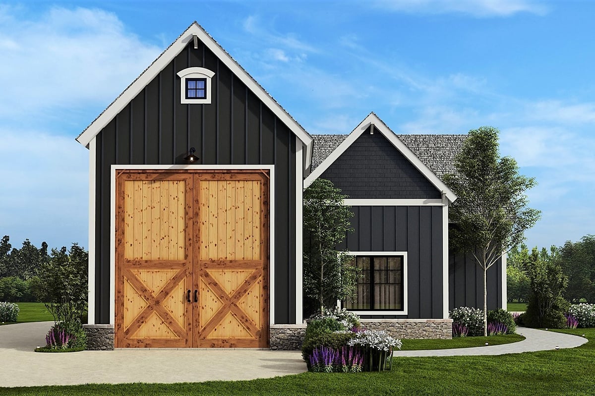 Garage Plan 81637 - 2 Car Garage Rear Elevation