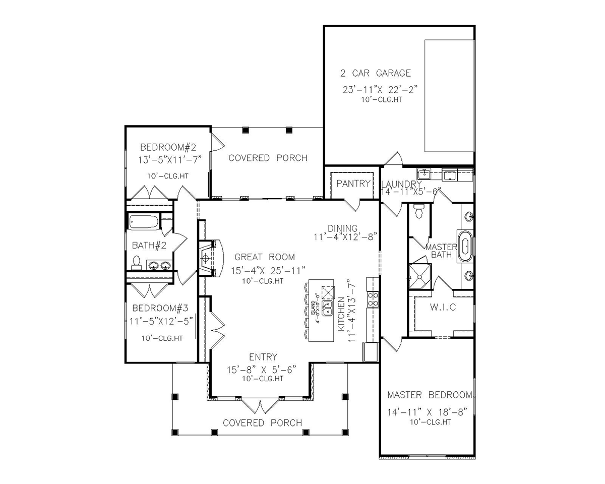 House Plan 81638 Level One