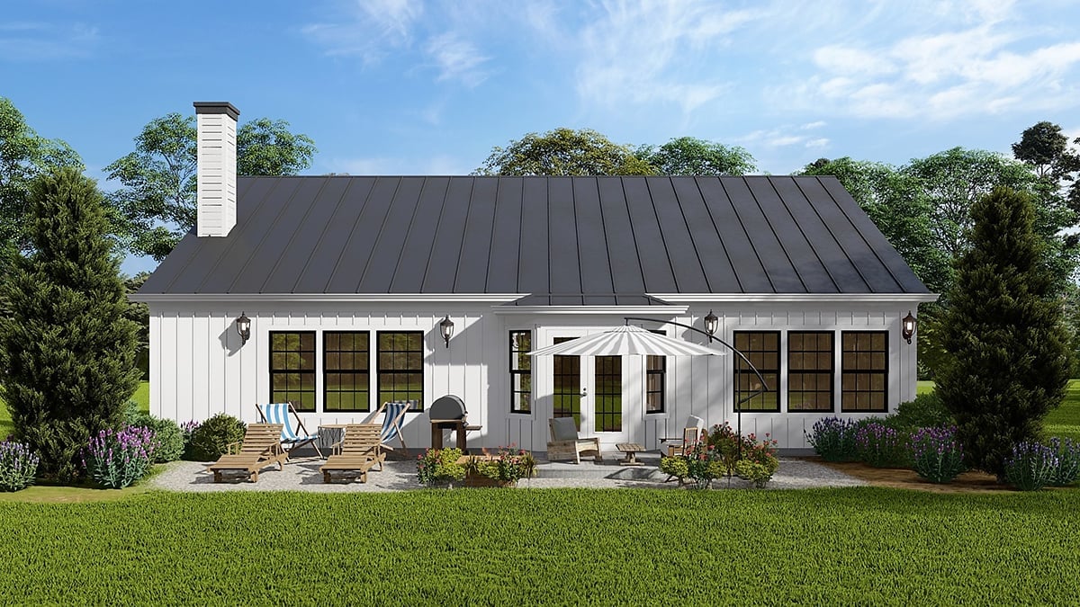 House Plan 81643 Rear Elevation