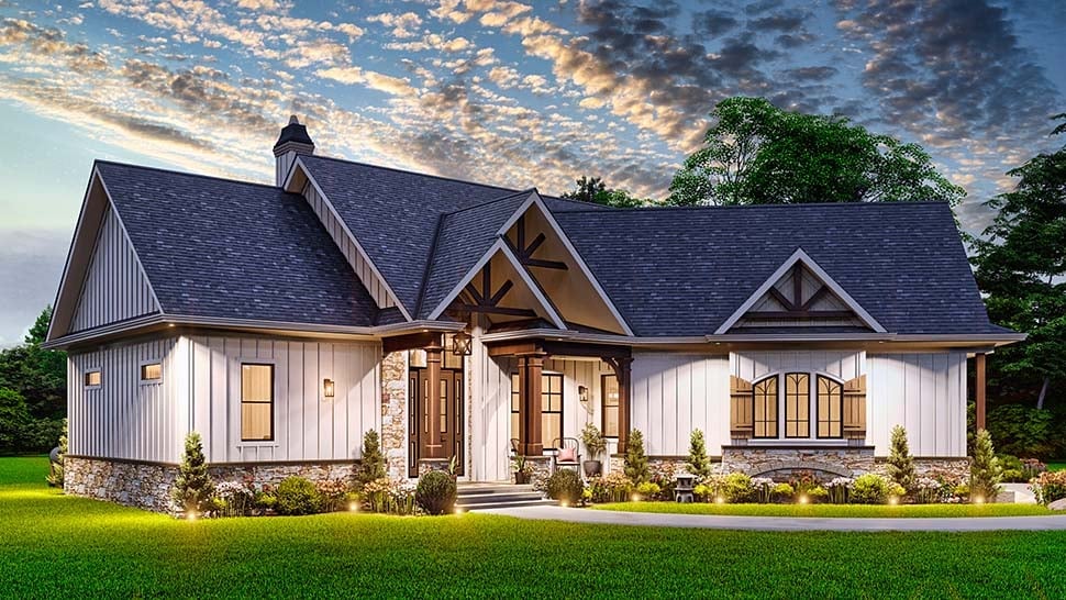 Craftsman, Ranch Plan with 1759 Sq. Ft., 3 Bedrooms, 2 Bathrooms, 2 Car Garage Picture 10