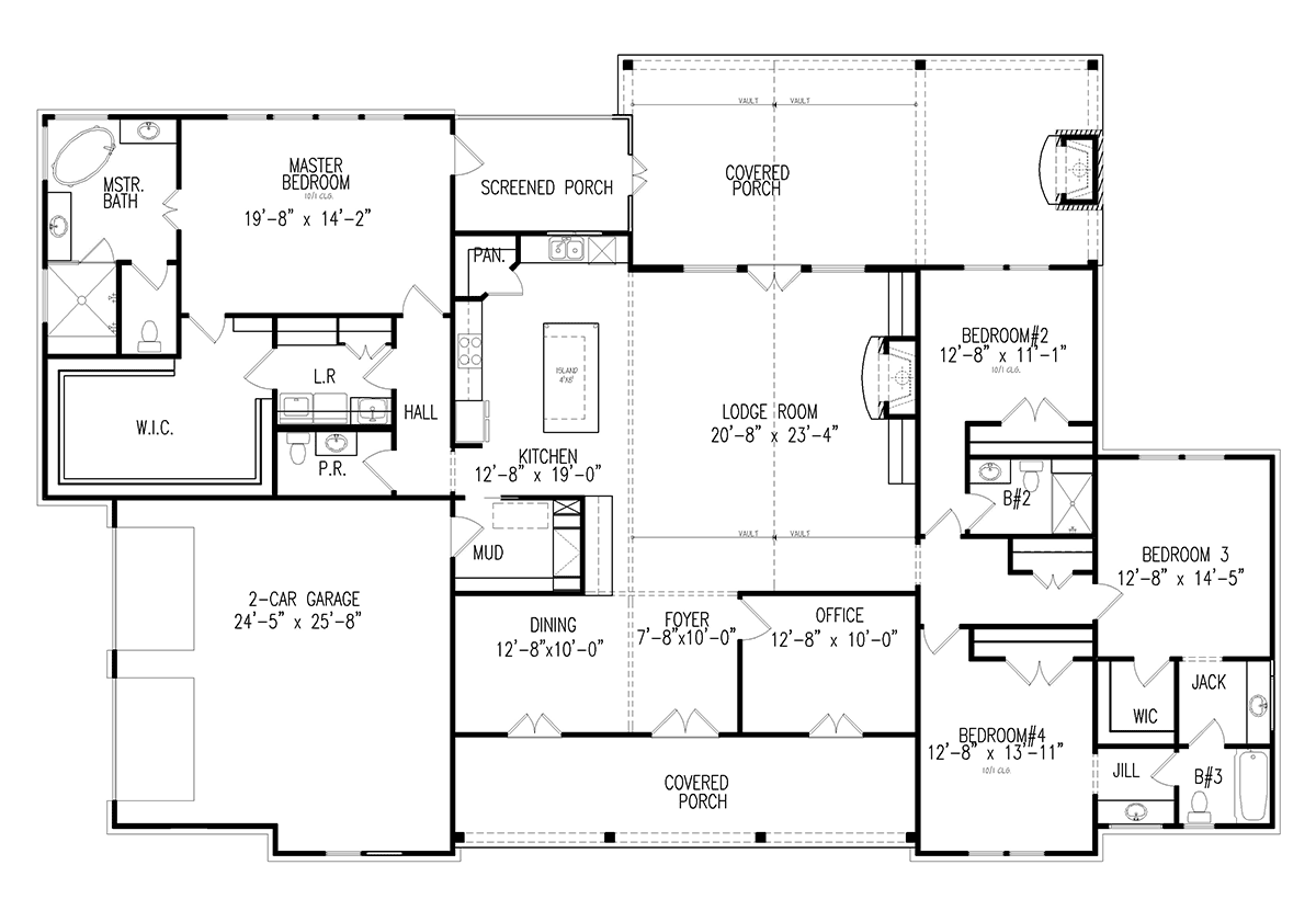 House Plan 81654 Level One