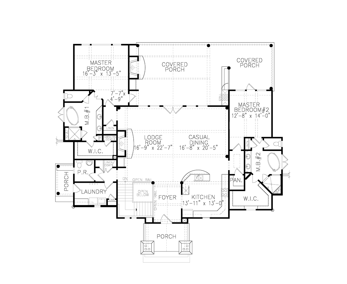 House Plan 81661 Level One