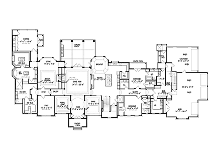 Plan 81662 | Contemporary Style with 7 Bed, 8 Bath, 5 Car Garage