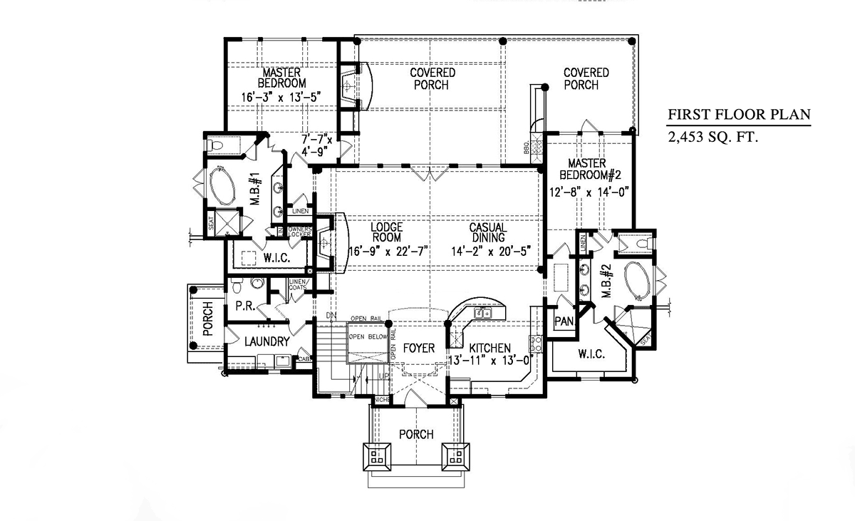 House Plan 81666 Level One